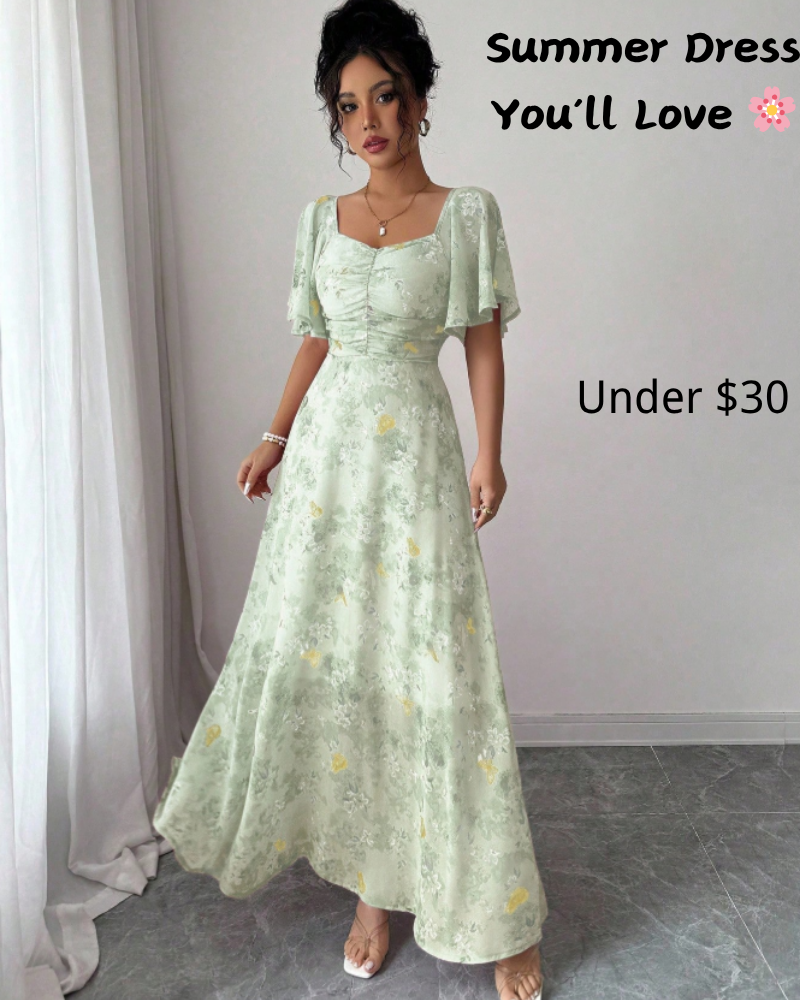 Green Floral Dress